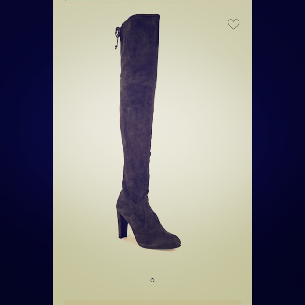 Stuart Weirzman Highland slate grey suede boots 7